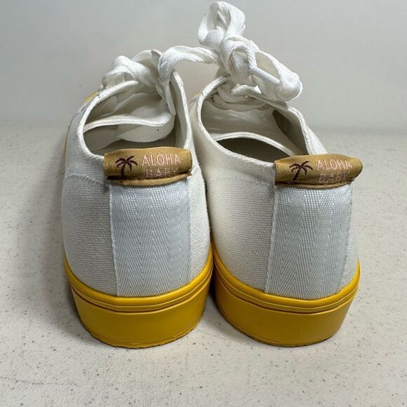 Scotch and Soda Platform Canvas Sneakers Yellow Women's Size 10 - Picture 5 of 8